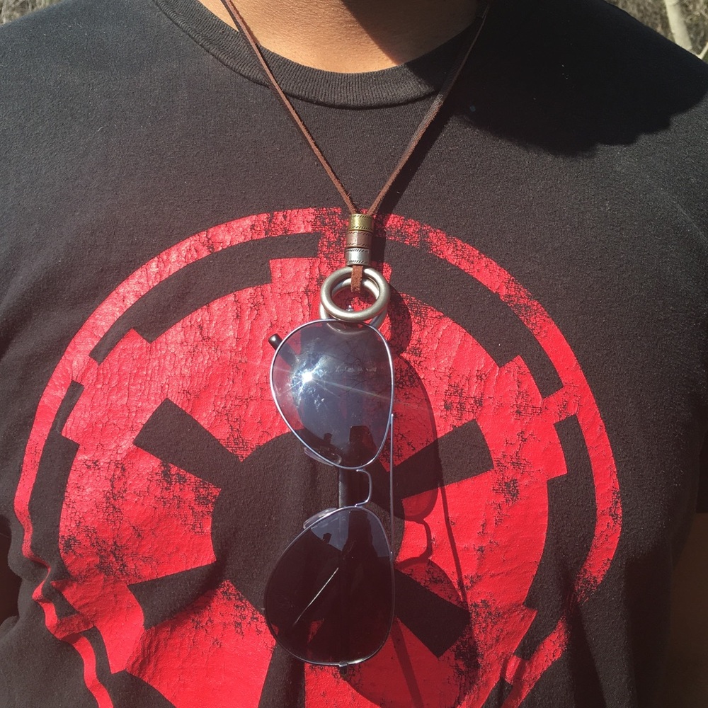 🆕Leather Double Circle Pendant Necklace