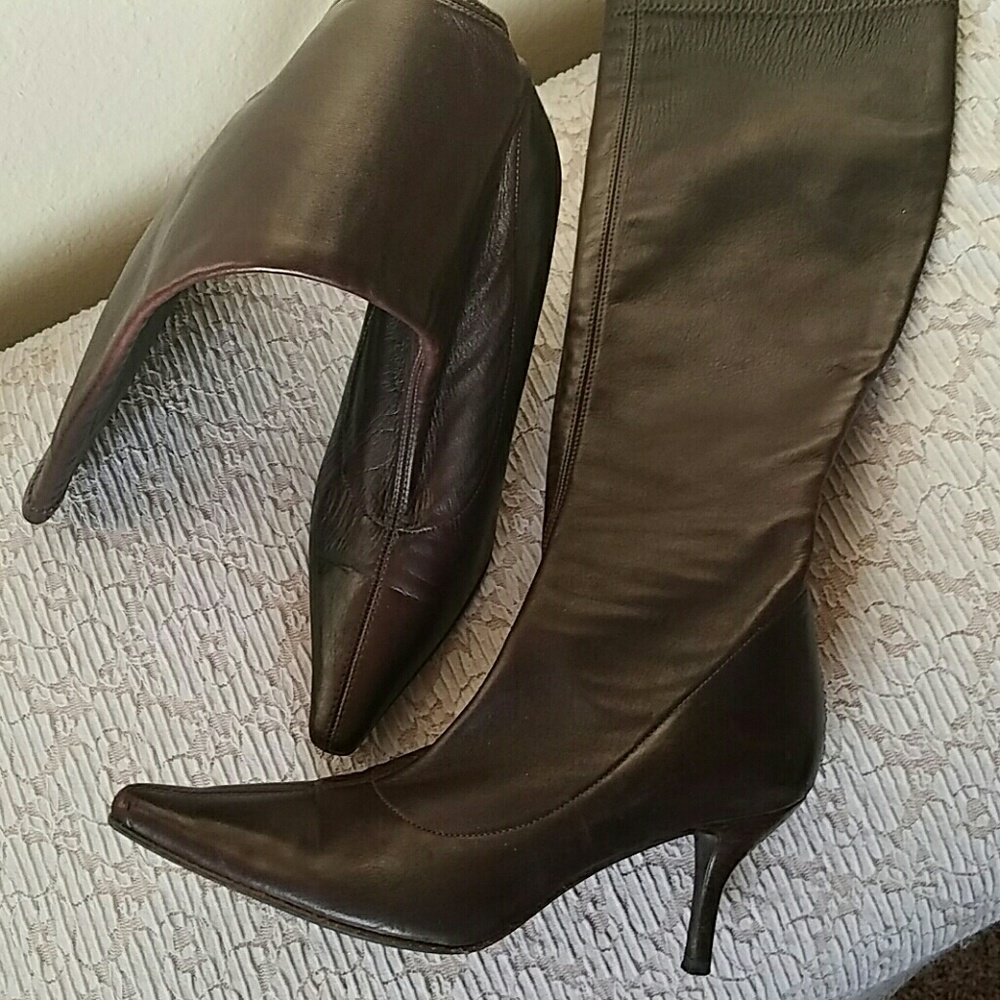 Cole Haan Stiletto Leather Italian stretch  boots