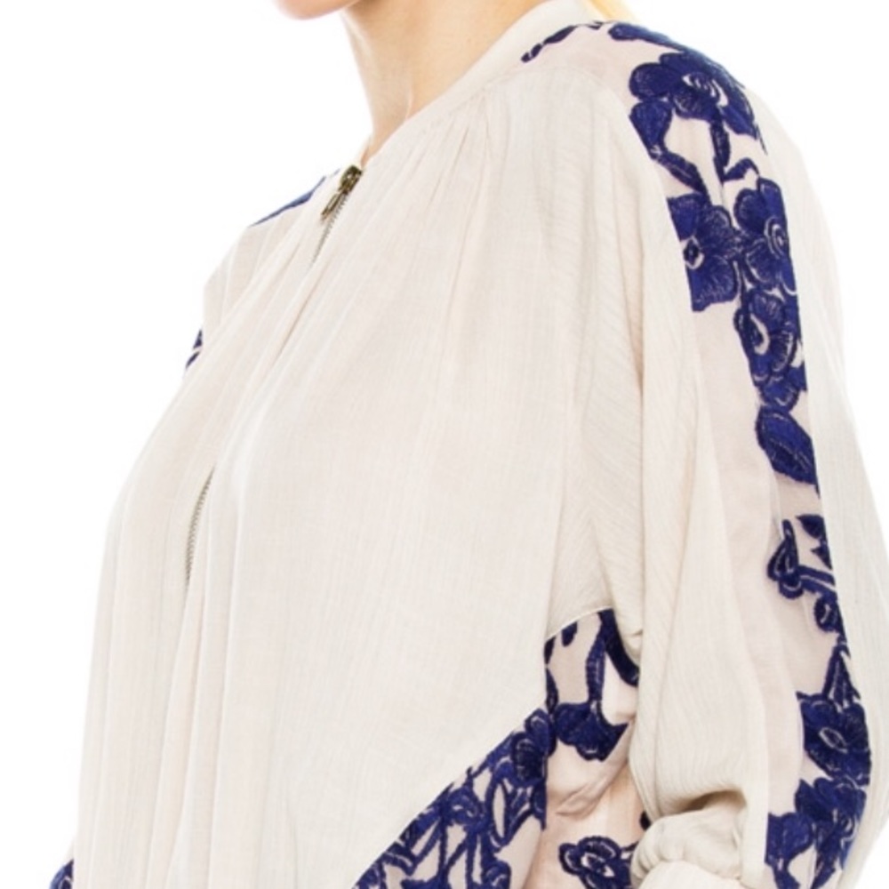 Lightweight Embroidered Bomber Jacket - Picture 4 of 7