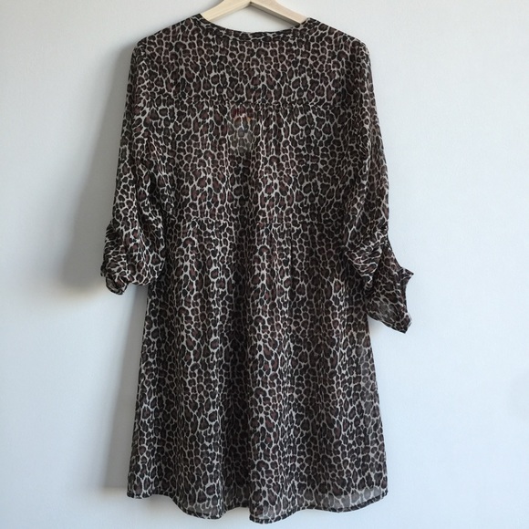 Two By Vince Camuto Leopard Print Shirtdress - Picture 3 of 8