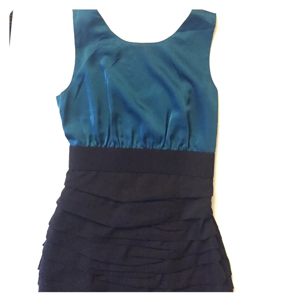 Express dark green/turquoise dress