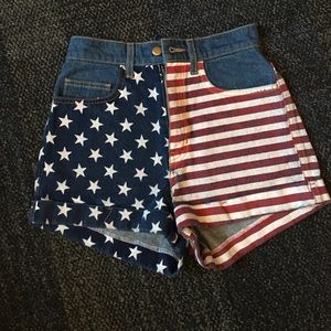 American Apparel USA denim shorts