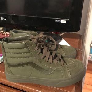 SK8- Hi Reissue Zip Vans Ivy Green