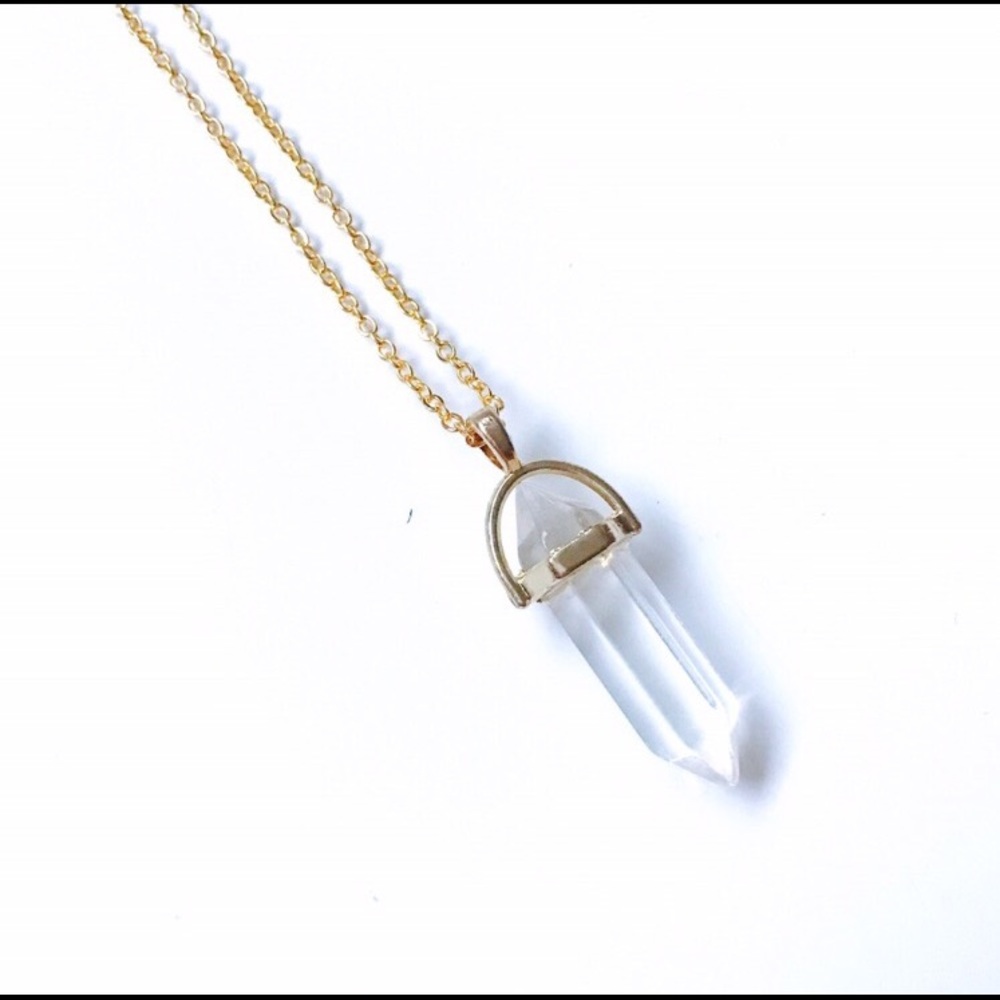 Crystal Pendant Necklace 18K - Picture 1 of 4