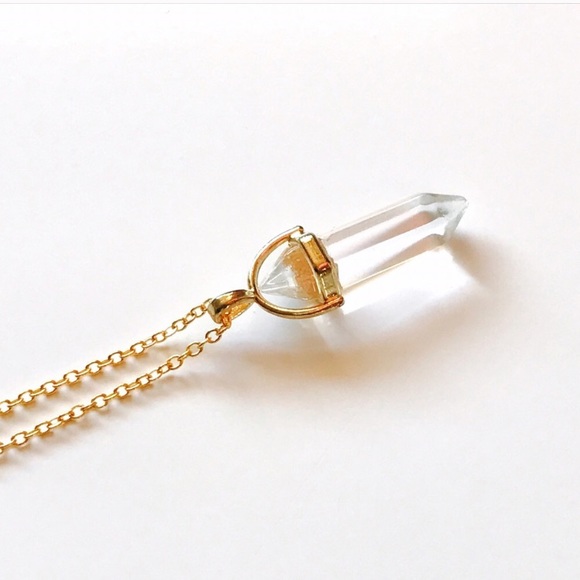 Crystal Pendant Necklace 18K - Picture 2 of 4