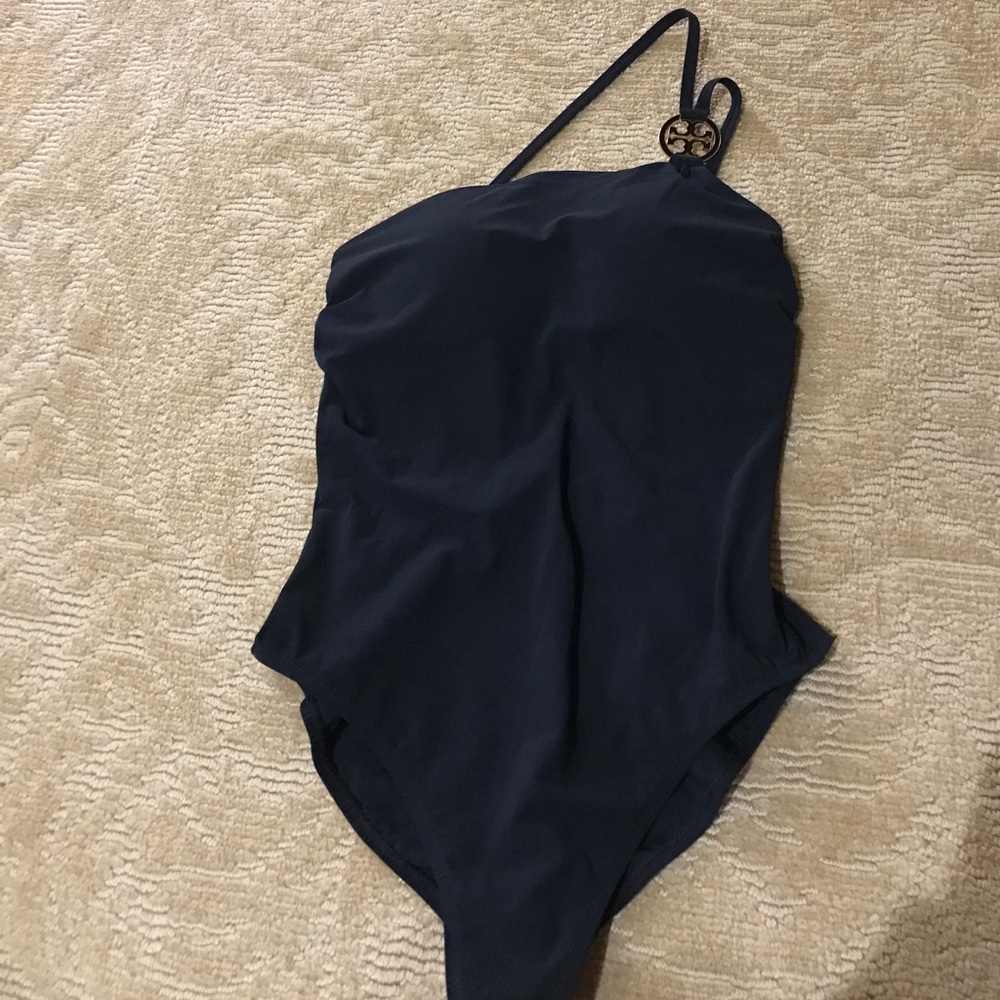 Tory burch black one piece bathing suit, S