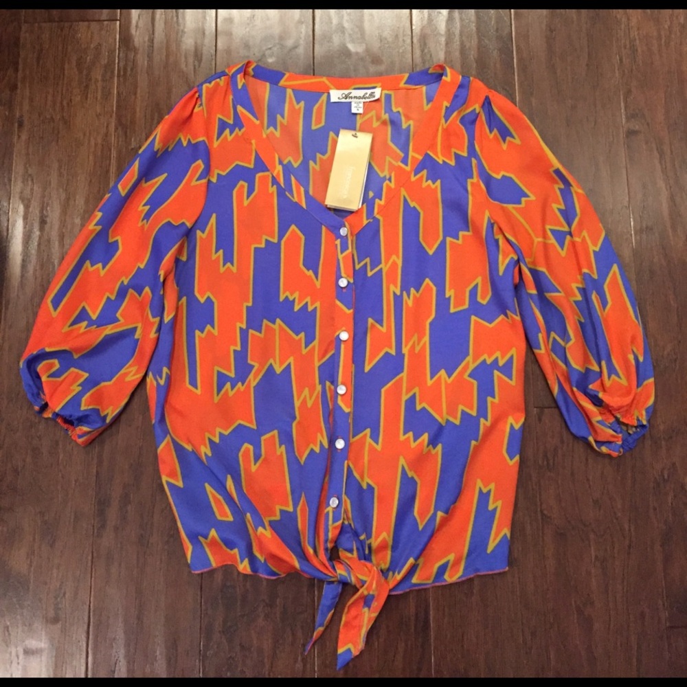 NWT Francesca's Collections tie waist blouse 👚