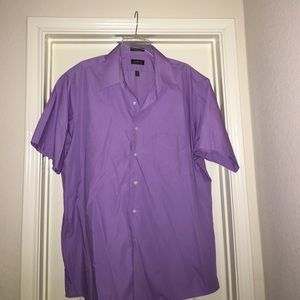 Arrow  Purple short sleeve button down shirt.