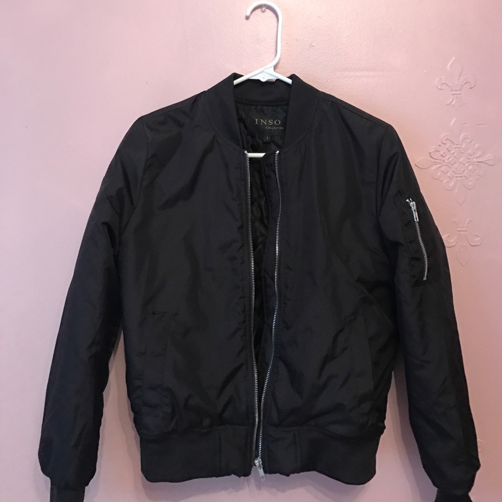 Black bomber jacket