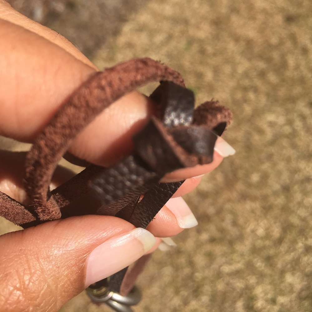 🆕Leather Adjustable Necklace Peace Sign Pendant - Picture 3 of 4