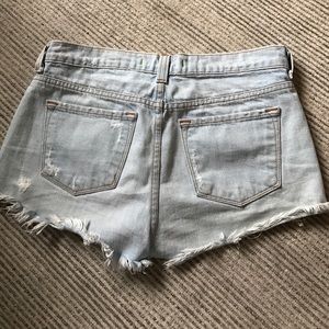 J Brand Shorts - J Brand Light Blue Frayed Jean Shorts J Brand Shorts - J Brand Light Blue Frayed Jean Shorts