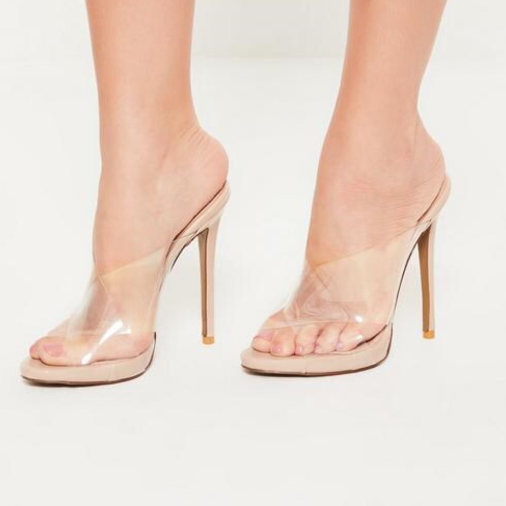 NUDE CLEAR  MULES