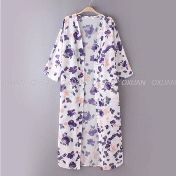 Sweaters - HP! π Floral Boho Chic Long Kimono Cardigan Sweaters - HP! π Floral Boho Chic Long Kimono Cardigan