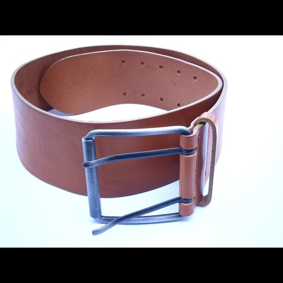 Armani Exchange Tan Extra Wide Designer Belt - Picture 1 of 4