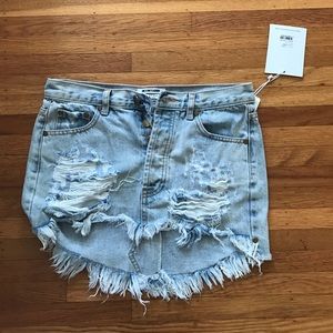One teaspoon jean skirt