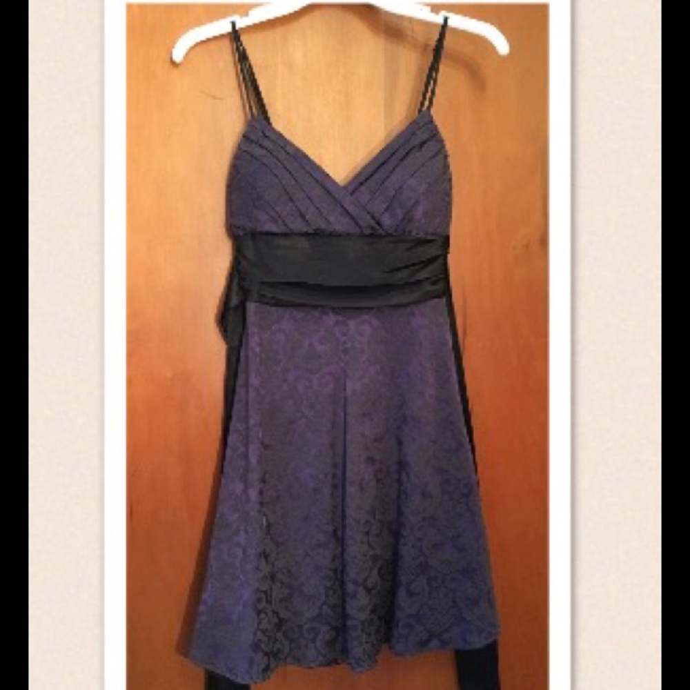 Gorgeous purple brocade dress