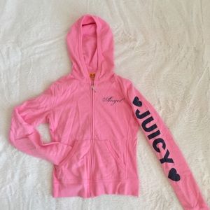 Juicy Couture Angel Hoodie Pink Navy Small Jacket