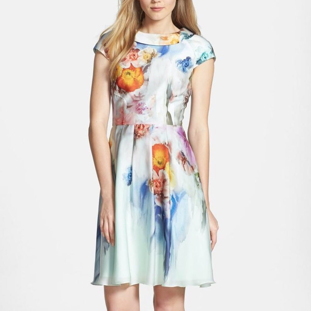 Ted Baker Floral Dress with Collar