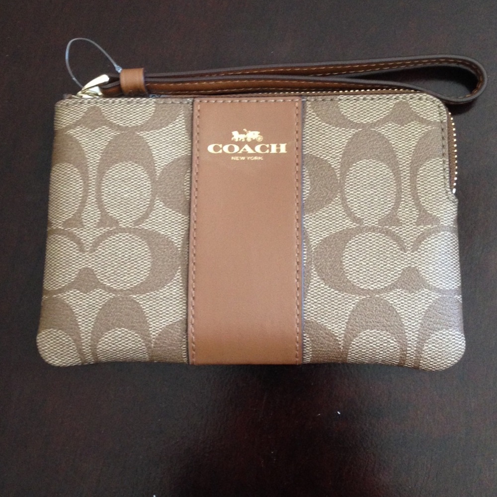 NWT Coach Signature Wristlet