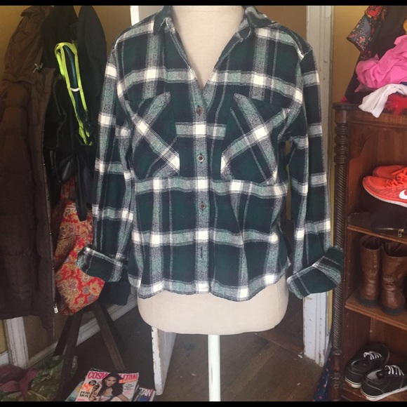 Forever 21 Tops - Green Plaid Flannel