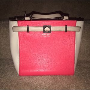 Kate Spade Pink and White Purse