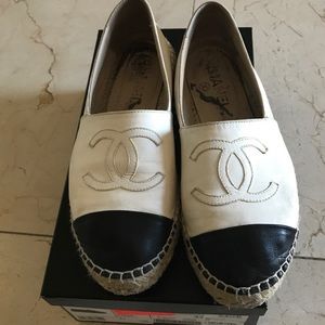 Chanel Black and White Espadrilles