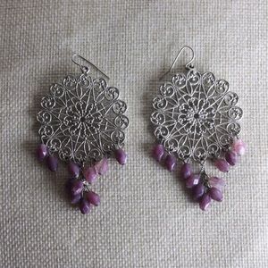 Intricate Beaded Drop Earrings