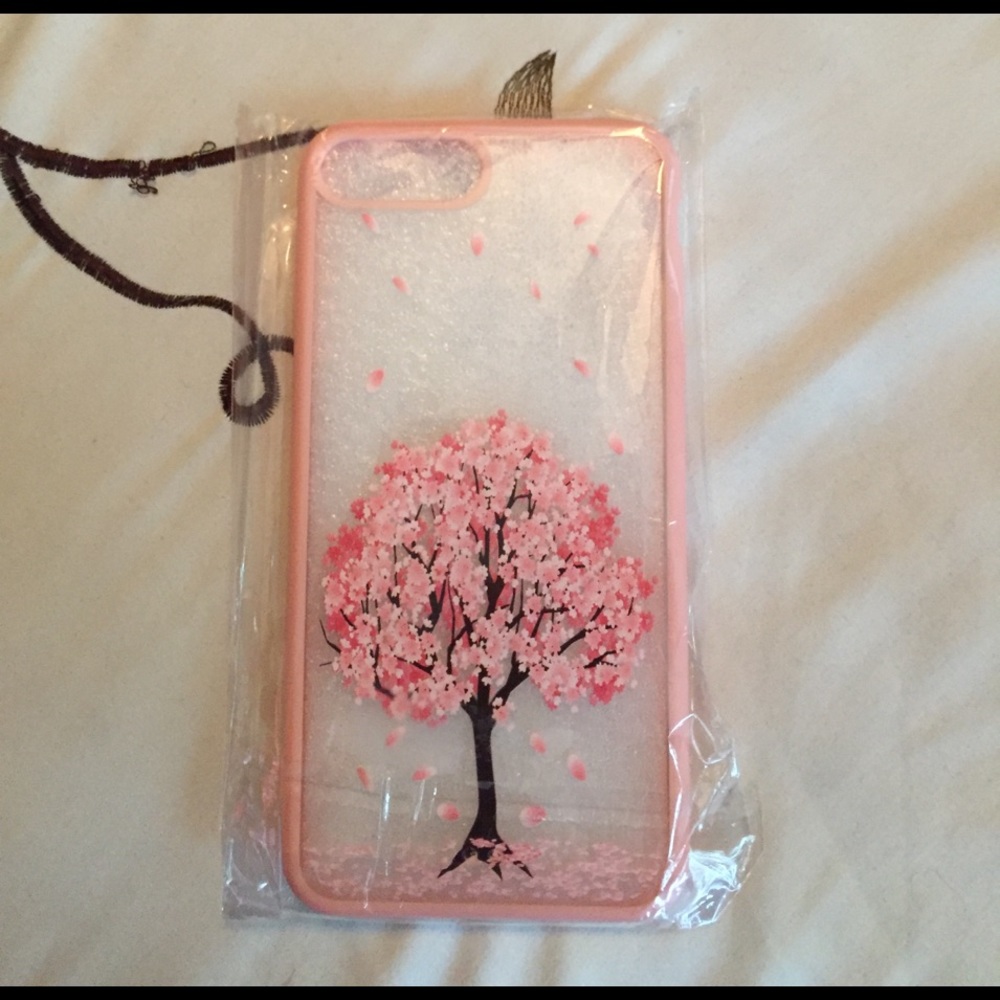 Silicone cherry blossom phone case