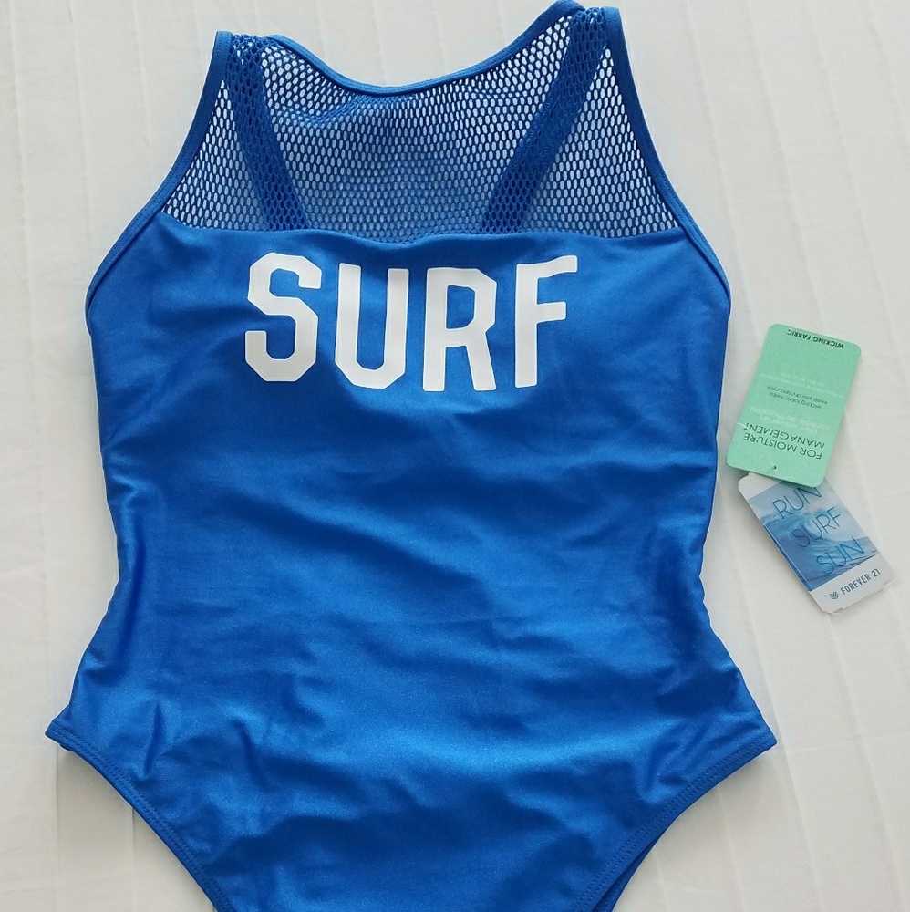 NWT - Forever 21 - SURF - One Piece Swimsuit