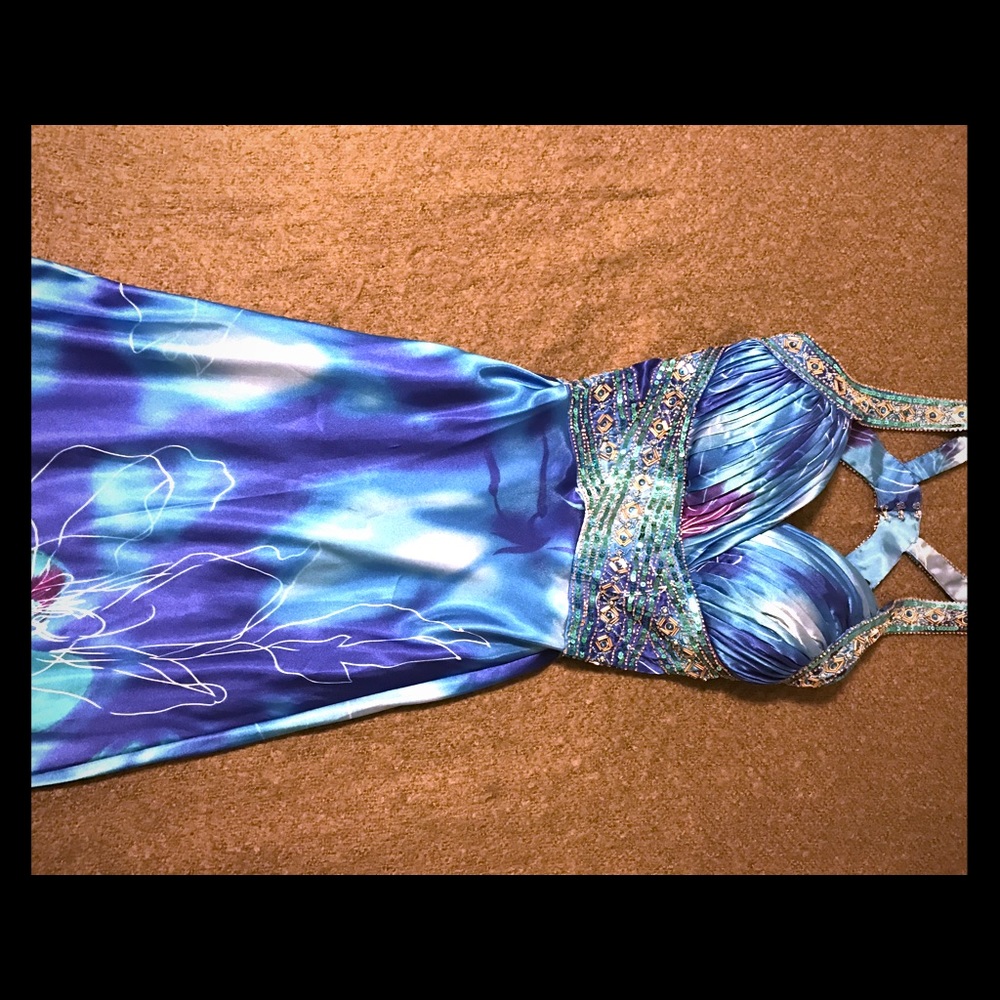 Trendy royal blue Cache Prom Dress