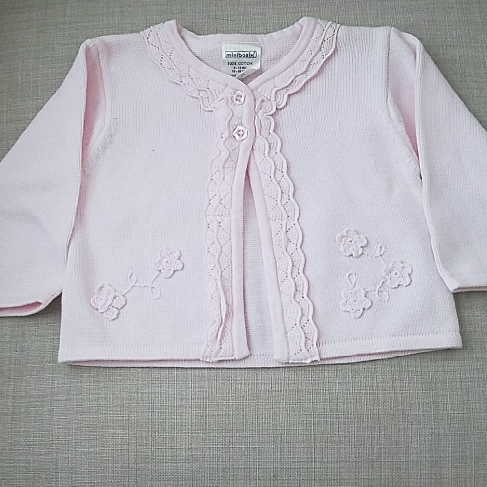 Pink infant girls sweater