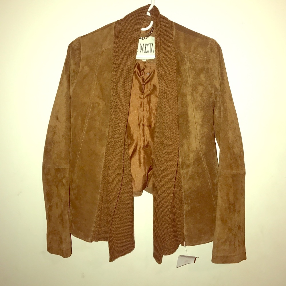 Never worn BB Dakota brown suede jacket