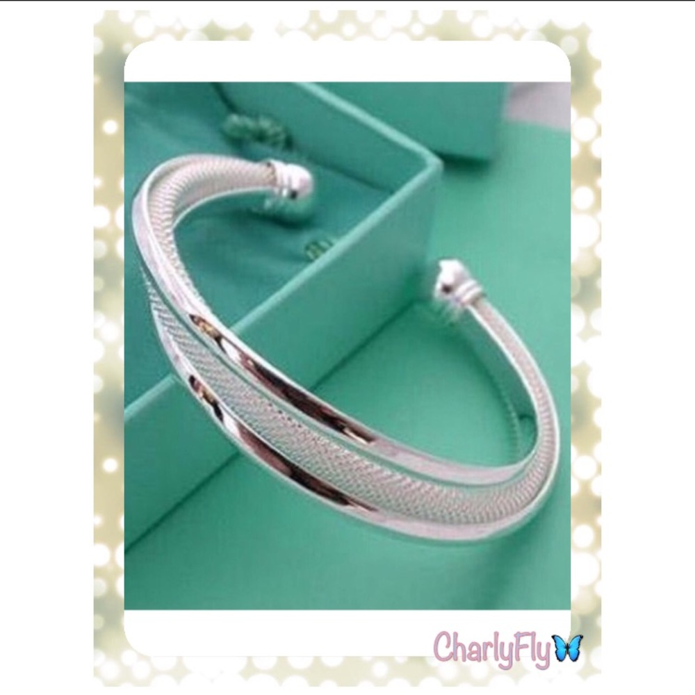 Bangle Cuff Bracelet 925 Sterling