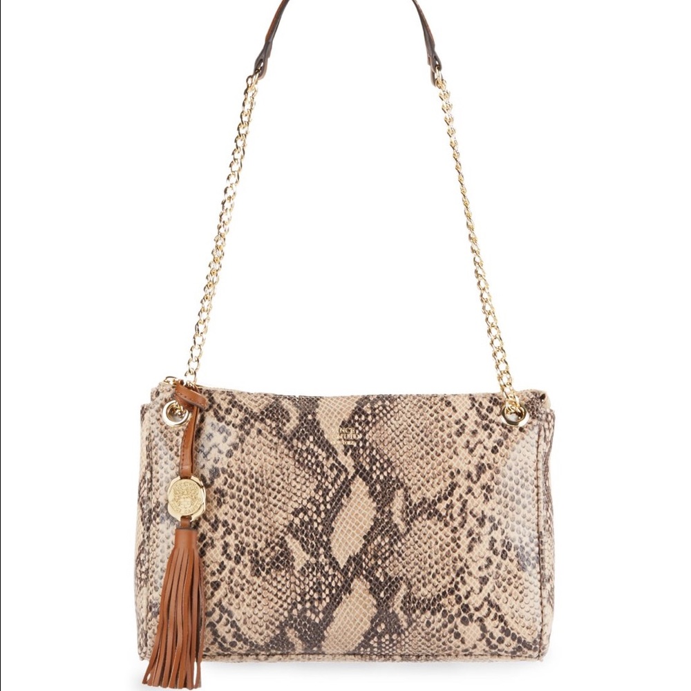 Vince Camuto Snake Embossed Leather DREA purse EUC