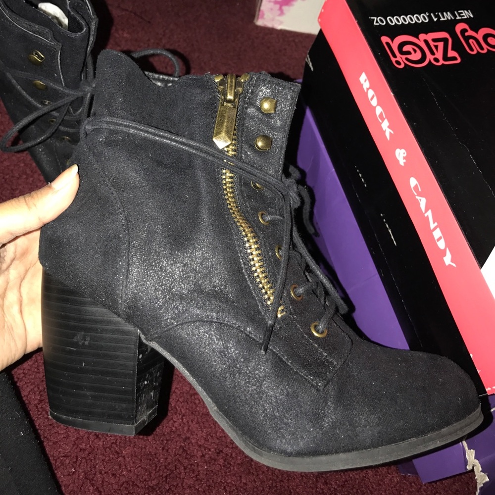 Charlotte Russe heeled lace up ankle booties