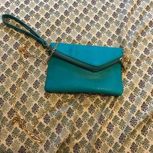 💚REDUCED💚 Turquoise clutch, worn once
