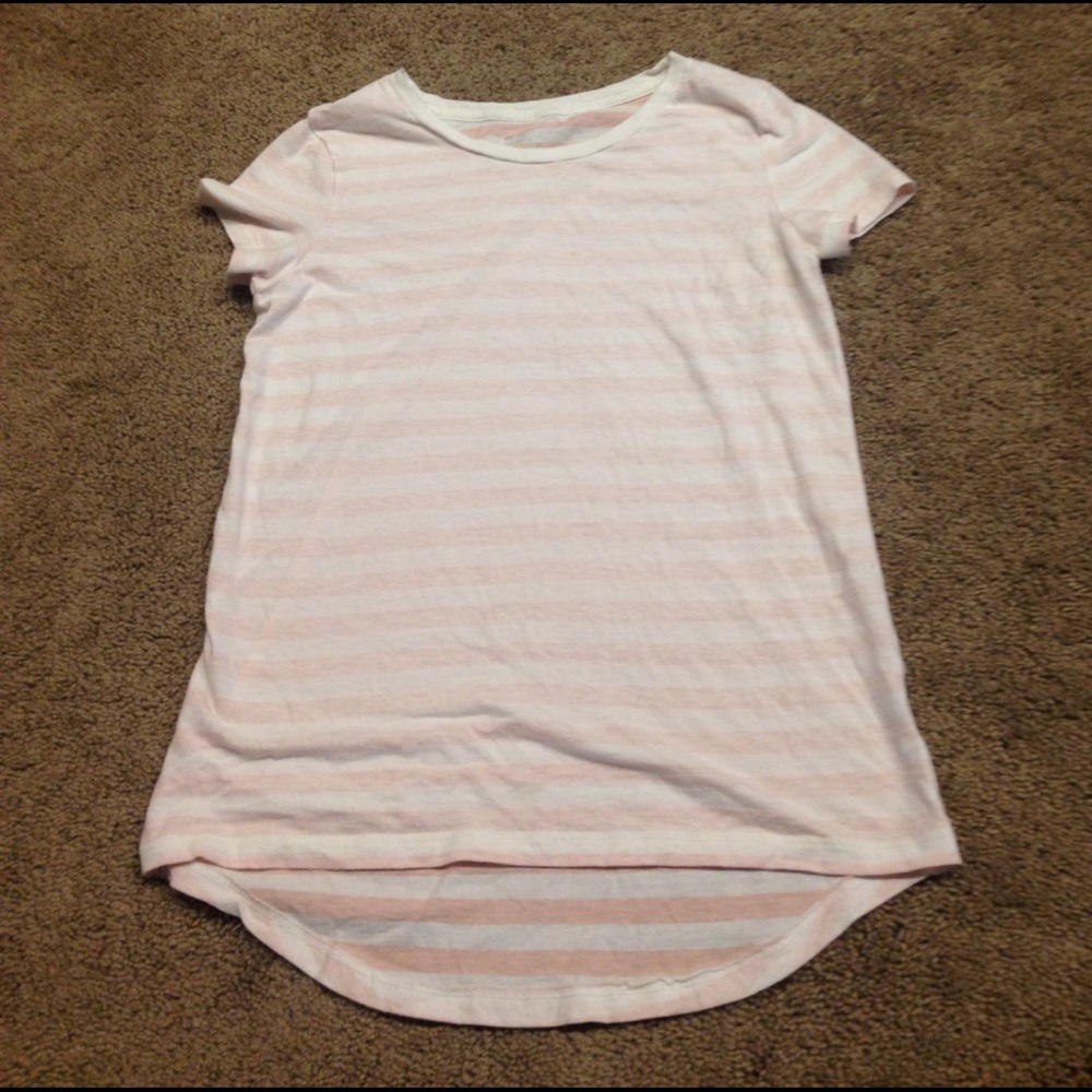 Girls striped hi lo t-shirt