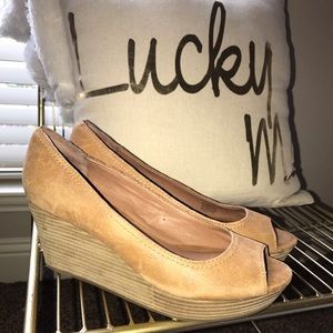 Lucky Brand brown wedge heels