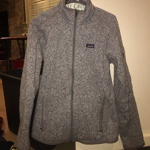 Size small patagonia light grey zip up