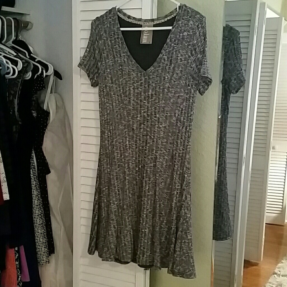 Anthropologie grey sweater dress