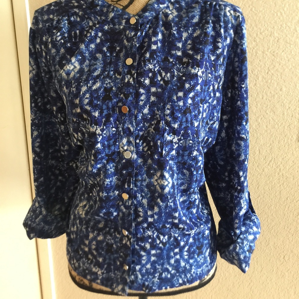 Blue print cardigan - Picture 2 of 7