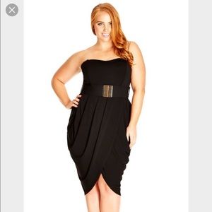 Drape Sweetheart Dress with belt