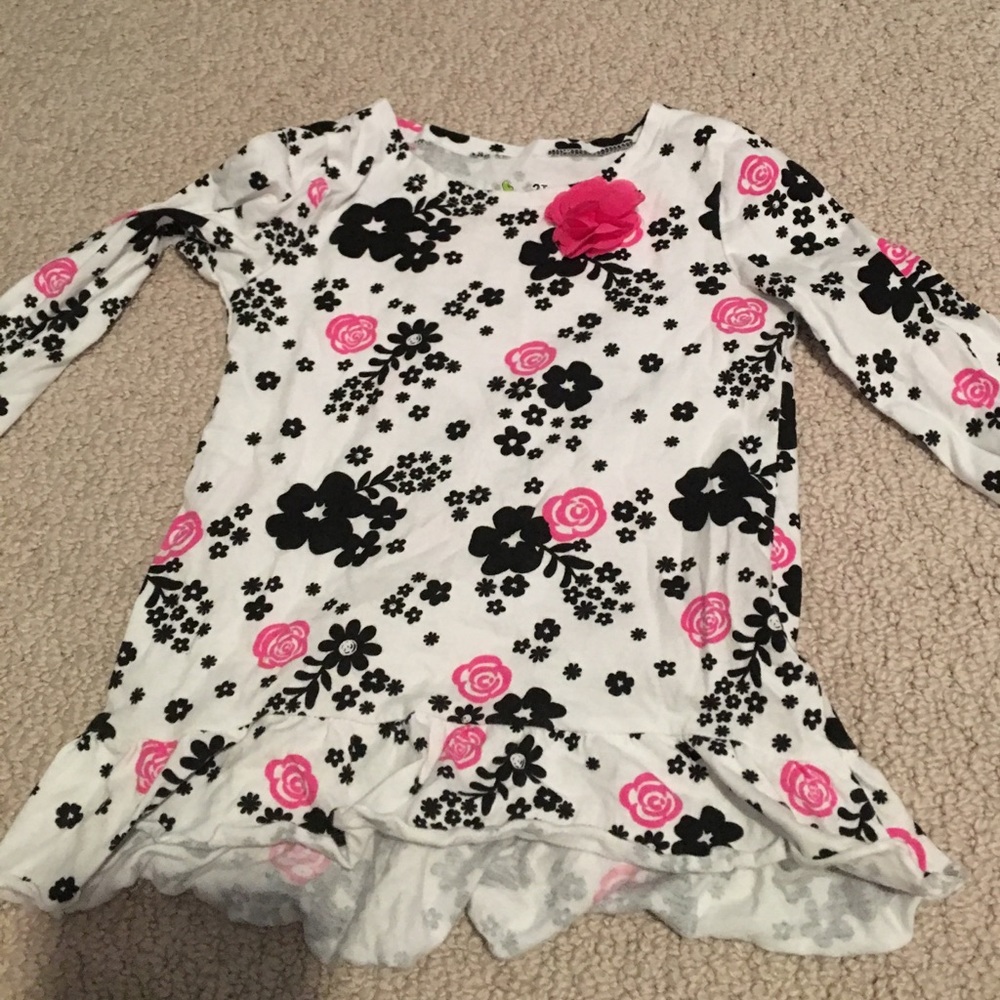2t kids long sleeve floral shirt