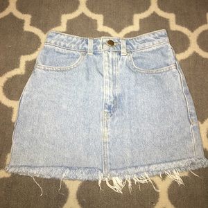 American Apparel denim mini skirt