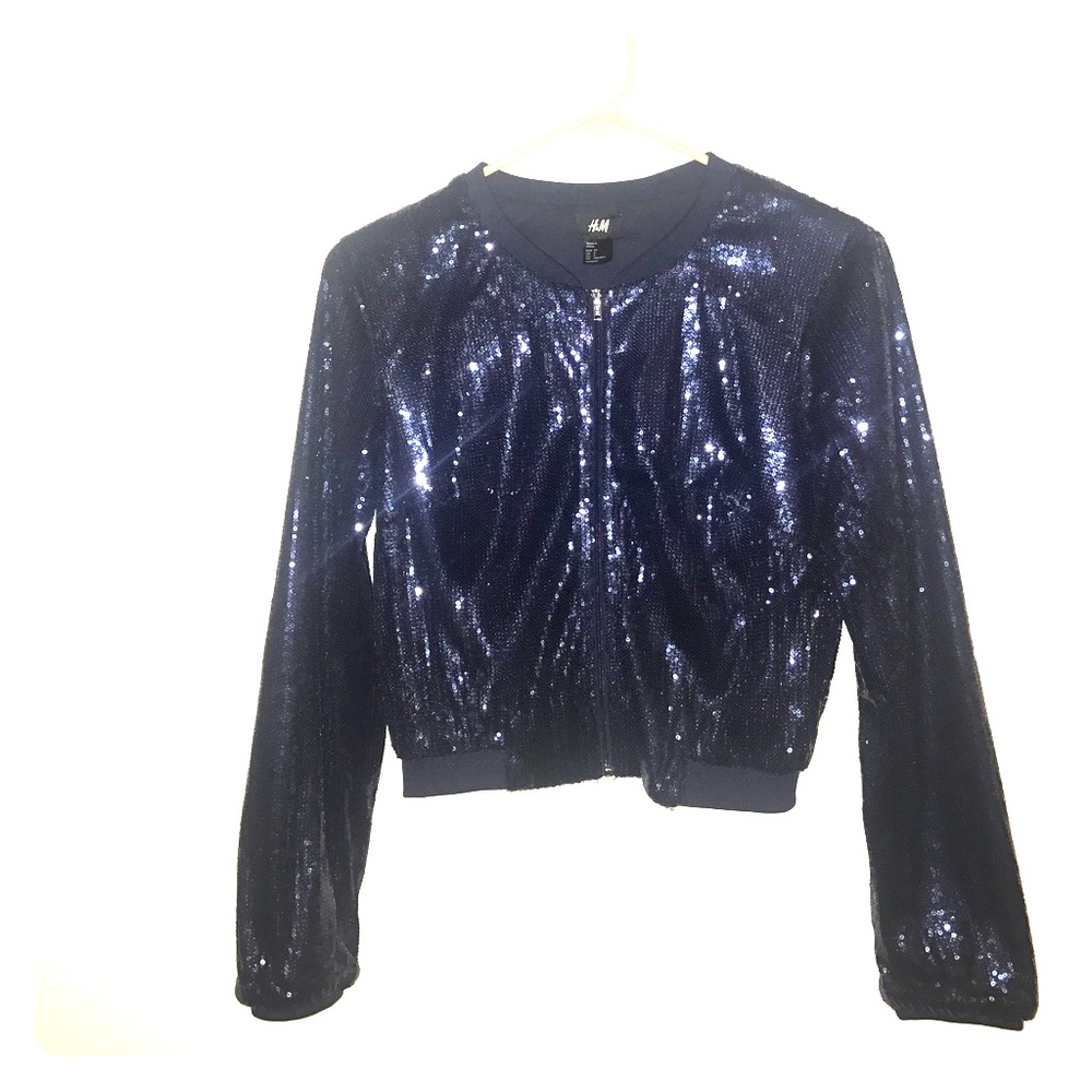 Blue sequin jacket from H&M