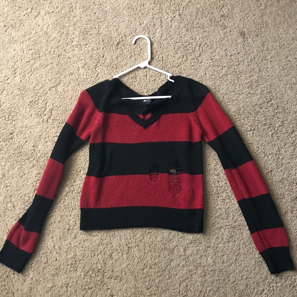 Adventure time red and black sweater