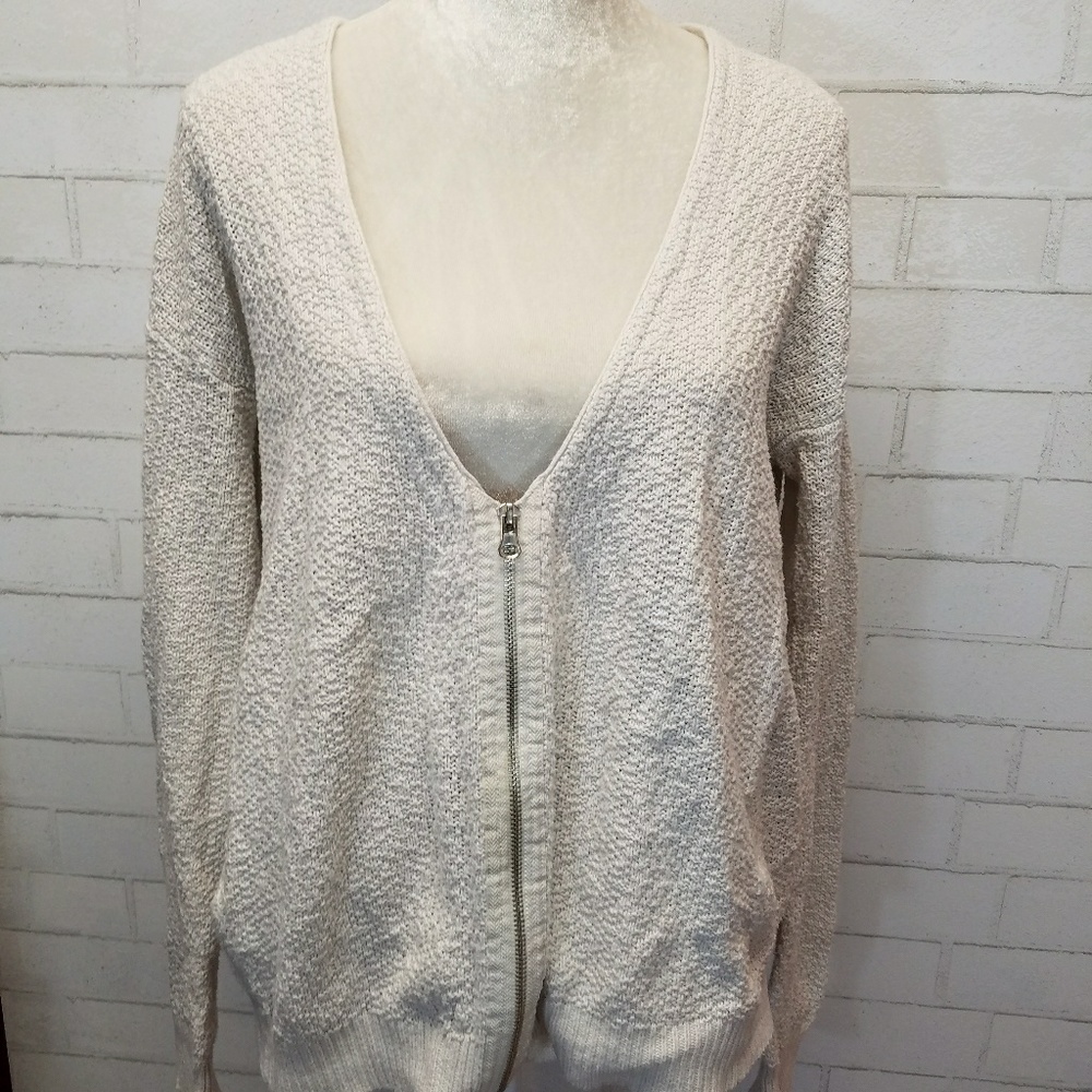 Silence and noise zip up summer cardigan