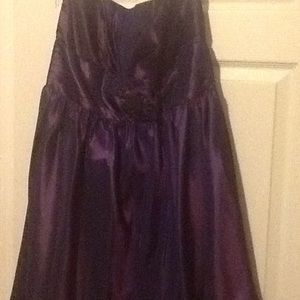 Purple taffeta cocktail dress
