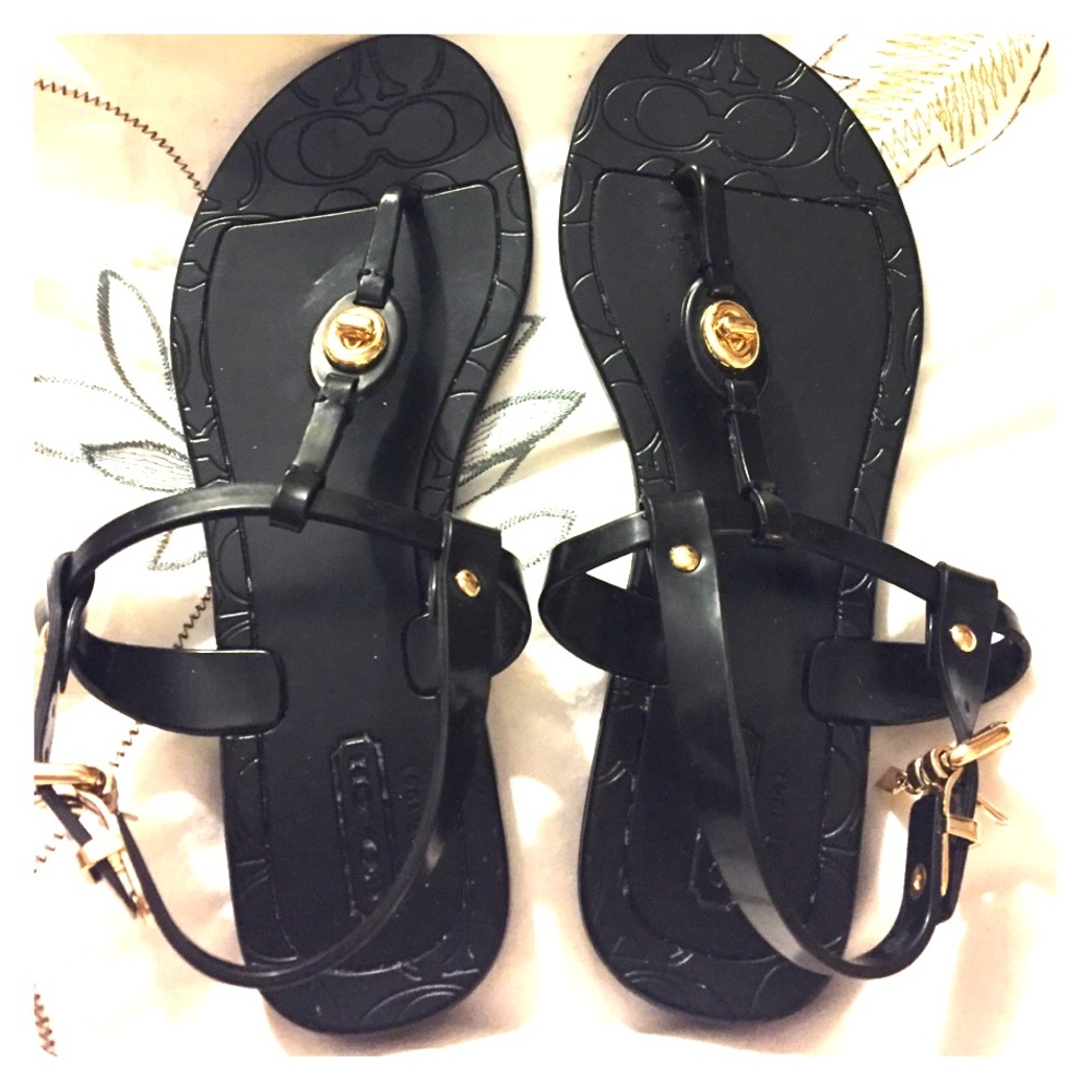 COACH jelly sandals women's size 5