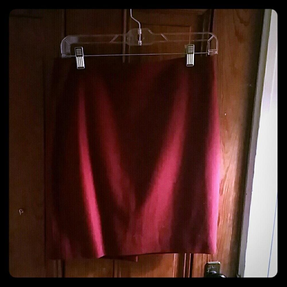J crew burgundy wool pencil skirt